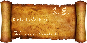 Kada Ezékiel névjegykártya